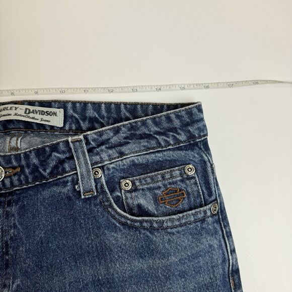 Harley Davidson Women's Straight Leg Jeans Size 6 Biker 90s Y2k Motorcycle - Picture 5 of 10